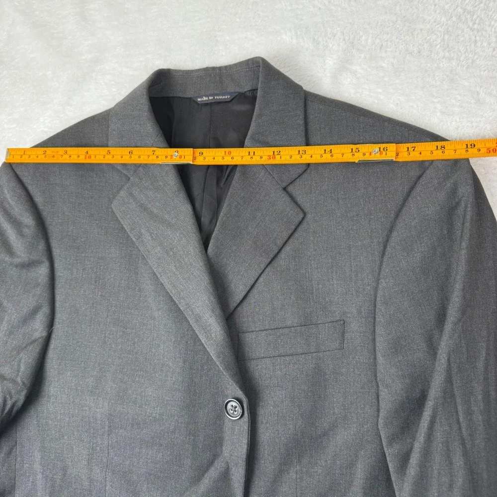 Banana Republic Blazer Mens 42R Grey Modern Fit 100% Wool 3-Button Suit Jacket